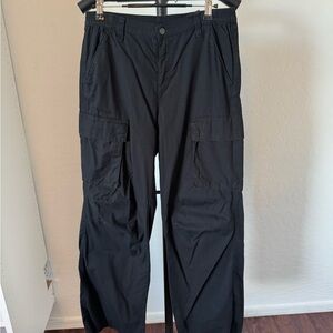 Divided Black Cargo Trousers